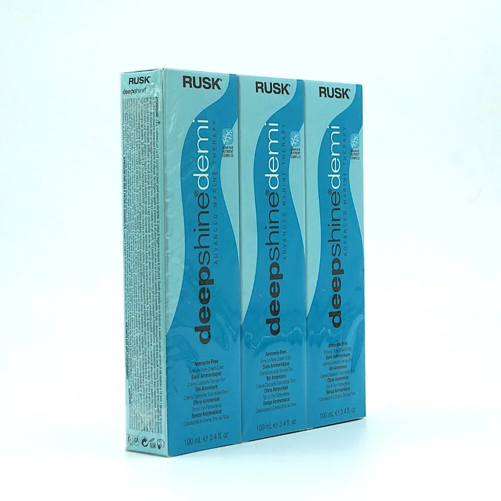 Rusk Deepshine Demi Hair Color Silver 3.4oz Lot 3 Ammonia-Free NEW‎